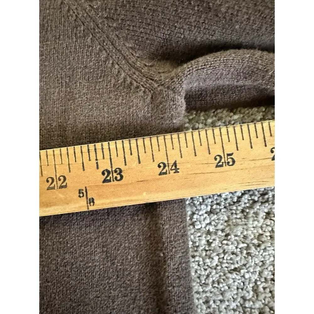 Mens Eddie Bauer Quarter Zip Cotton & Cashmere Sweater Brown Pullover XL TALL - Picture 7 of 11